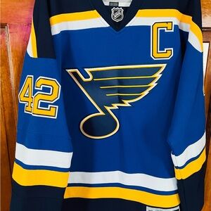 STL BLUES Backes captain jersey